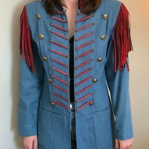 Double D Ranch Denim & Red Suede Show Jacket